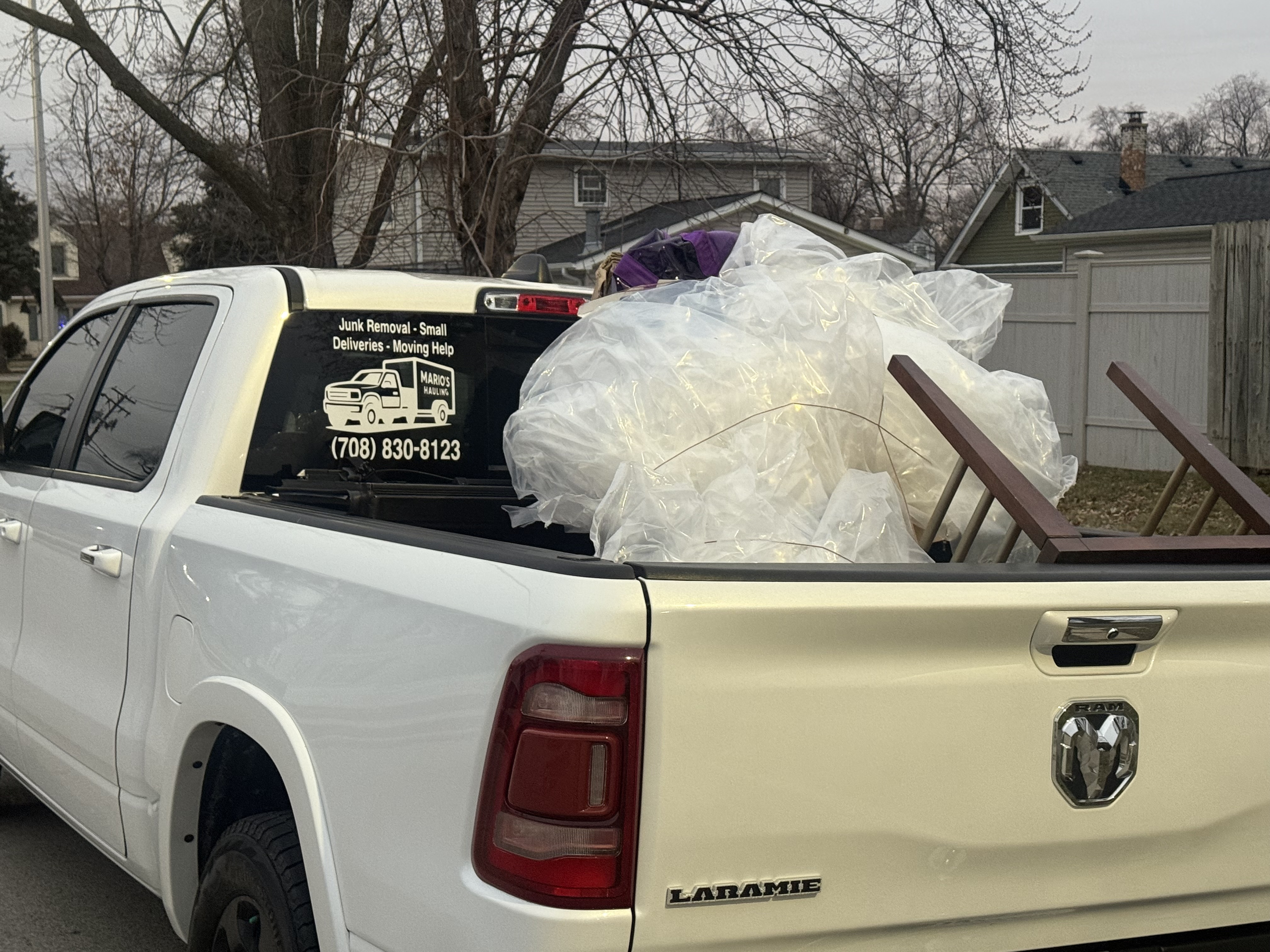 Completed hauling and cleanup result